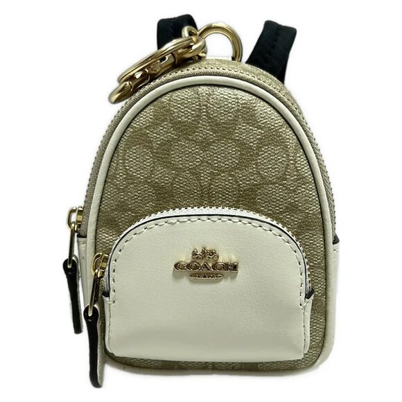 Auth COACH - C7803 White Beige Leather PVC Accessory Case - Picture 1 of 7